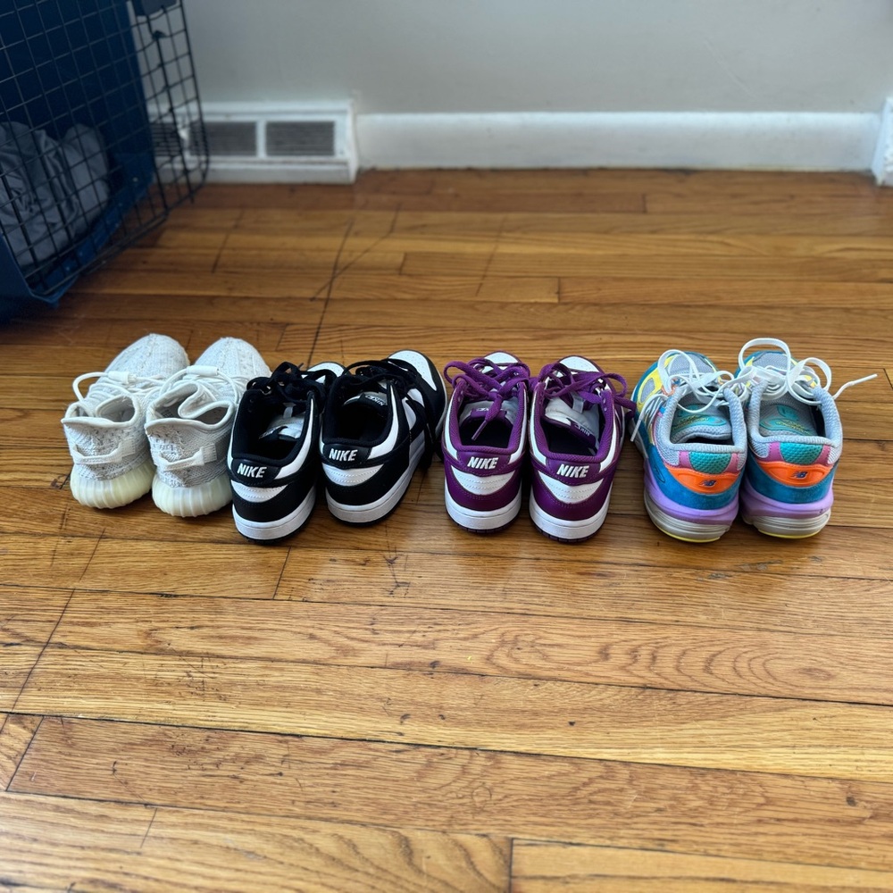 Nike Kids' Black, Purple, and Multicolor Sneakers